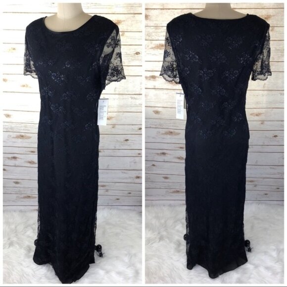 Nina Piccalino Dresses & Skirts - Nina Piccalino Black Soft Lace Dress Short Sleeves